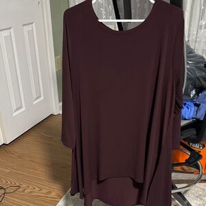 Alfani Women's Deep Burgundy Long Sleeve Top